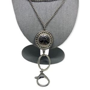 NWOT Tree of Life Locket Name Tag Badge Clip Keyring Lanyard Office Work